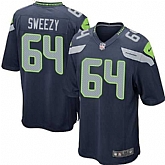 Nike Men & Women & Youth Seahawks #64 Sweezy Navy Blue Team Color Game Jersey,baseball caps,new era cap wholesale,wholesale hats